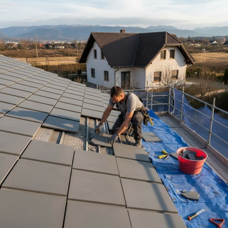 Gravel Roof Repair detail